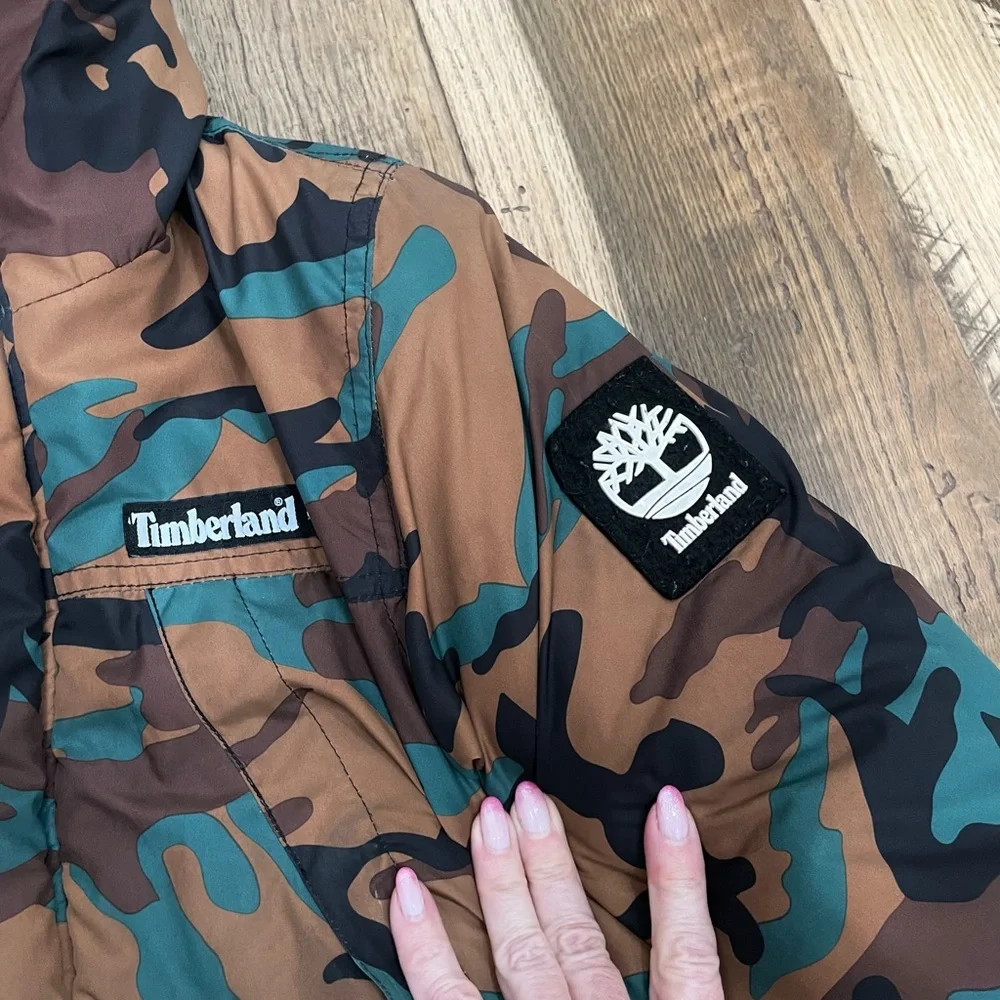 Timberland winter camo coat boy 10-12
